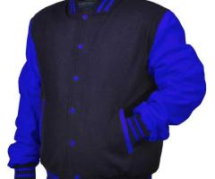Men's Varsity Jacket Genuine Leather Sleeve and Wool Blend Letterman Boys College Varsity.