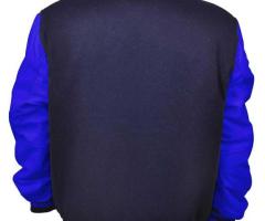 Men's Varsity Jacket Genuine Leather Sleeve and Wool Blend Letterman Boys College Varsity. - Image 3