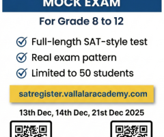 FREE SAT MODEL EXAM (For students of Grade 8 to 12)