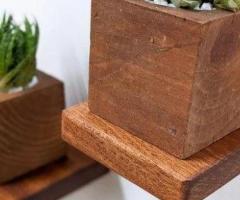 Stylish Mini Mahogany Square Shelve Display